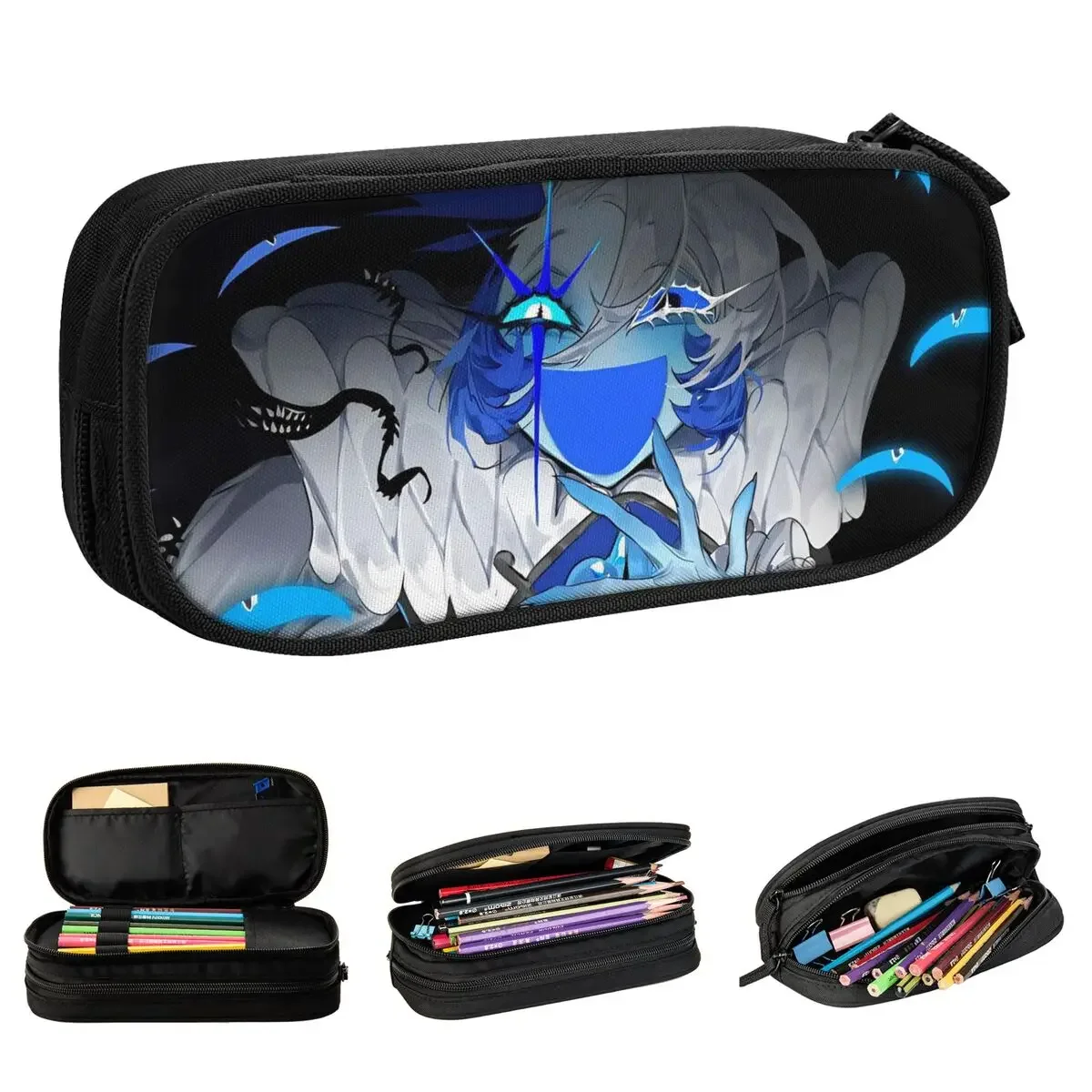Shadow Milk Cookie Run Kingdom Pencil Case CRK Cartoon Game Anime Pencilcases for Student Large Storage Bags School Stationery