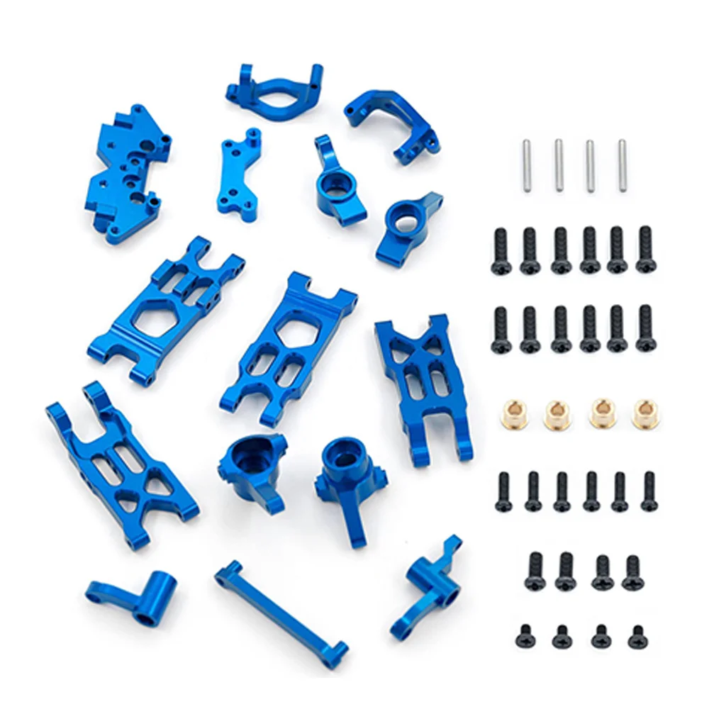 New Metal Upgrade Parts Kit Swing Arm Steering Cup for Haiboxing HBX 18856 18857 18858 18859 18859A 18859E 1/18 RC Car,Blue