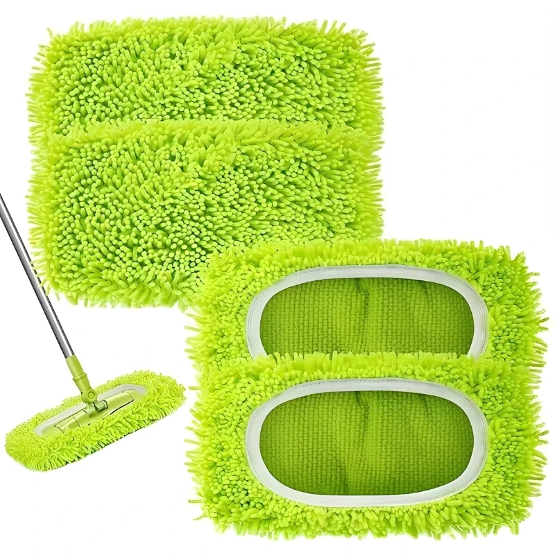 Reusable Microfiber Mop Pads Compatible With Swiffer Sweeper Replacement Cloths