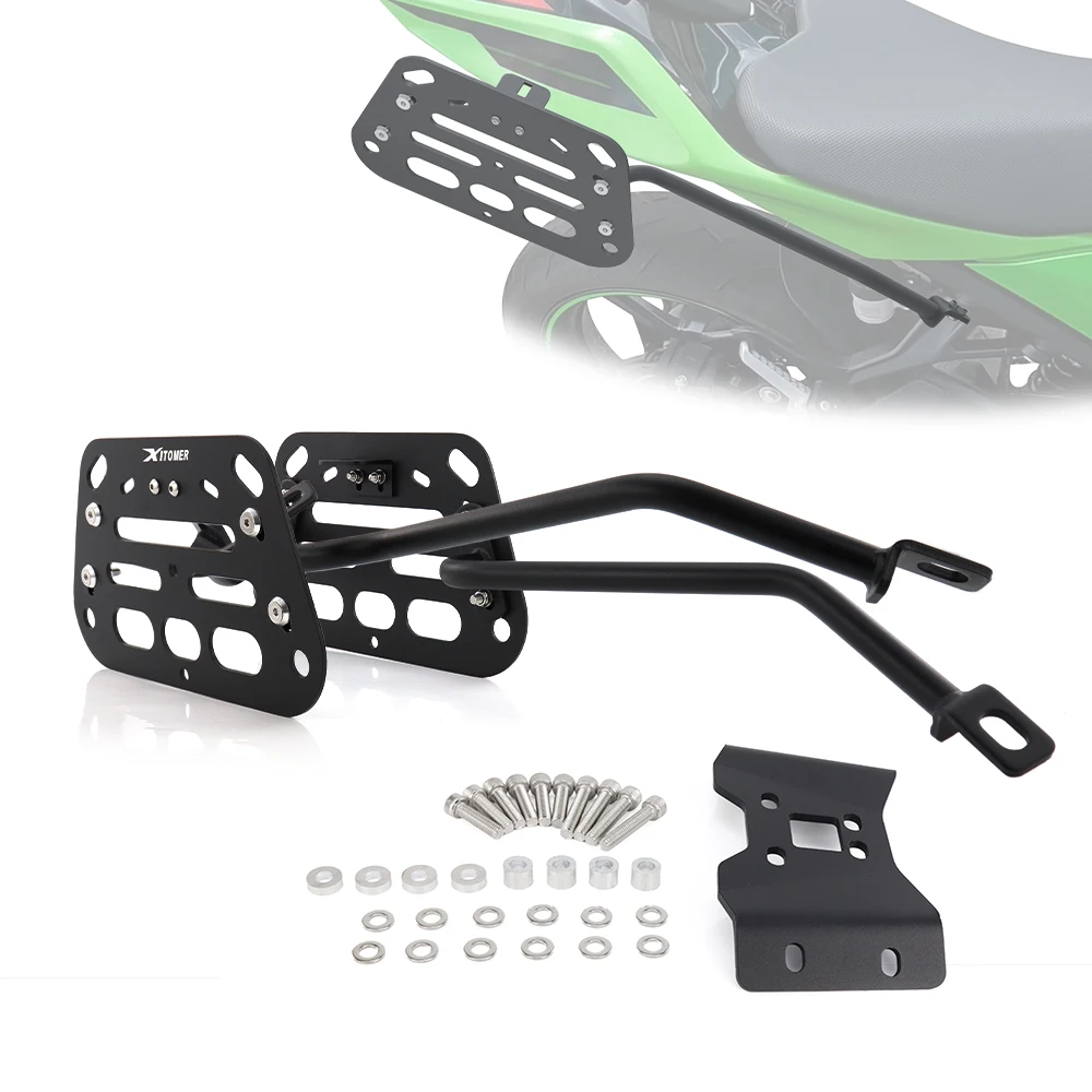 Motorcycle Side Luggage Rack Pannier Racks Saddlebag Support Racks NINJA400 / Z400 2019 2020 2021 2022 2023 2024 For Kawasaki