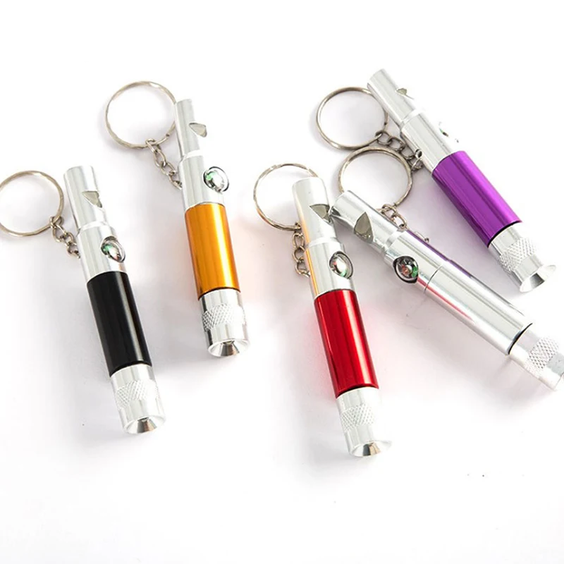 Training Whistle With Light Compass Multifunctional Emergency Survival Whistle Keychain for Camping Hiking Outdoor Sport
