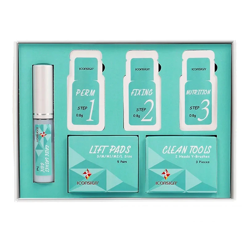 ICONSIGN-Kit de Levage de Cils Verts de Haute Qualité, Faux Recourbe-cils, Outil de Maquillage pour Femme, miles, Santé kit rehaussement de cils keratine pour les cils inconsign lifting des cils