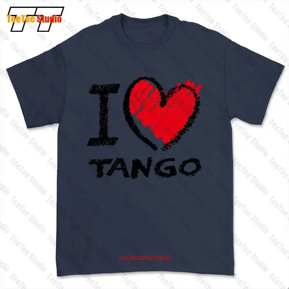 Camiseta de estilo tiza I Love Tango, camiseta 9KQ2