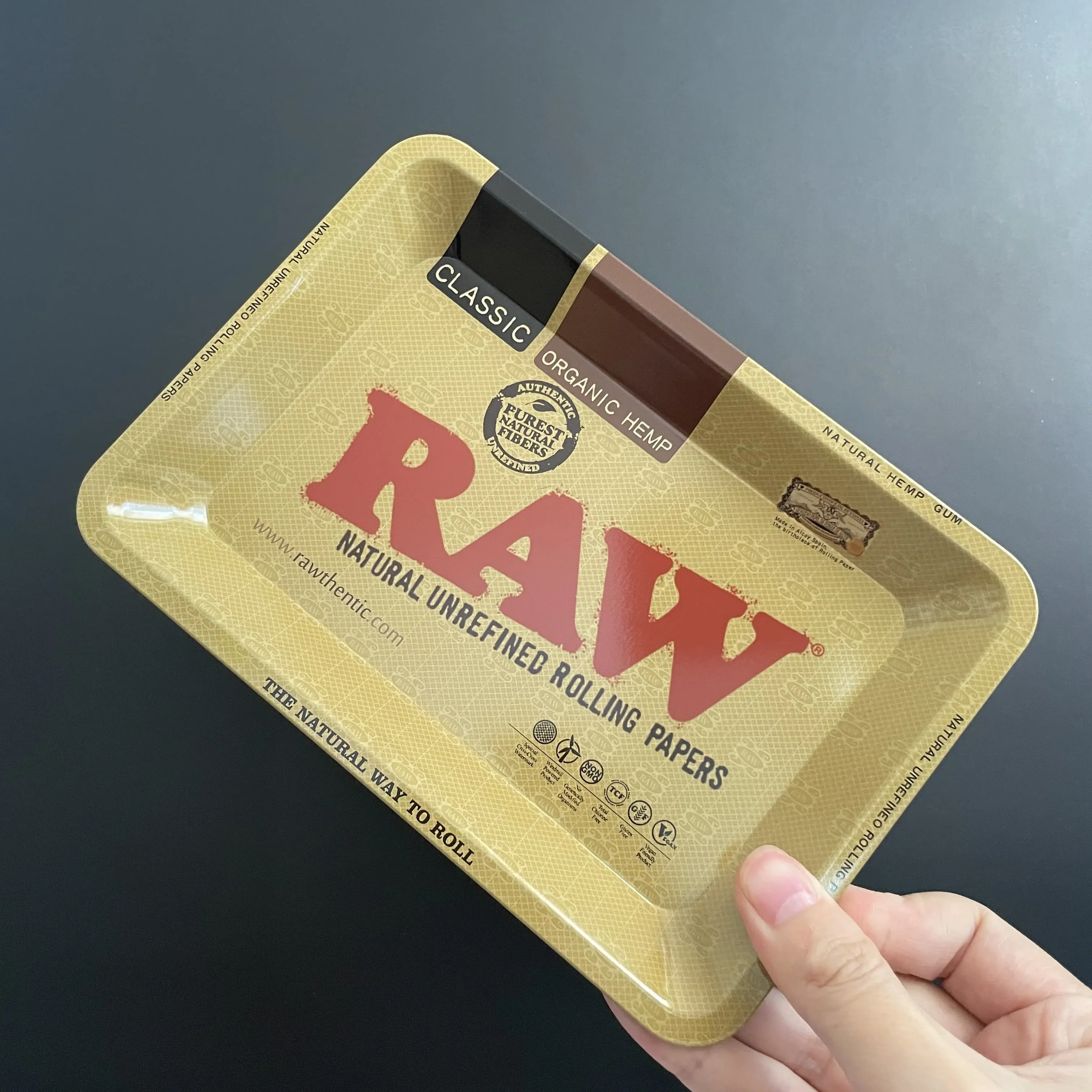 Acessórios colecionáveis para fumar bandeja de rolamento de tabaco 180*125mm