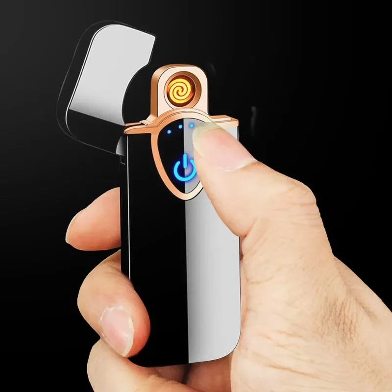 2025 Touch Sensing Mini USB Charging Lighter Charging Personalized Creative Electronic Cigarette Lighter Portable Multi-function