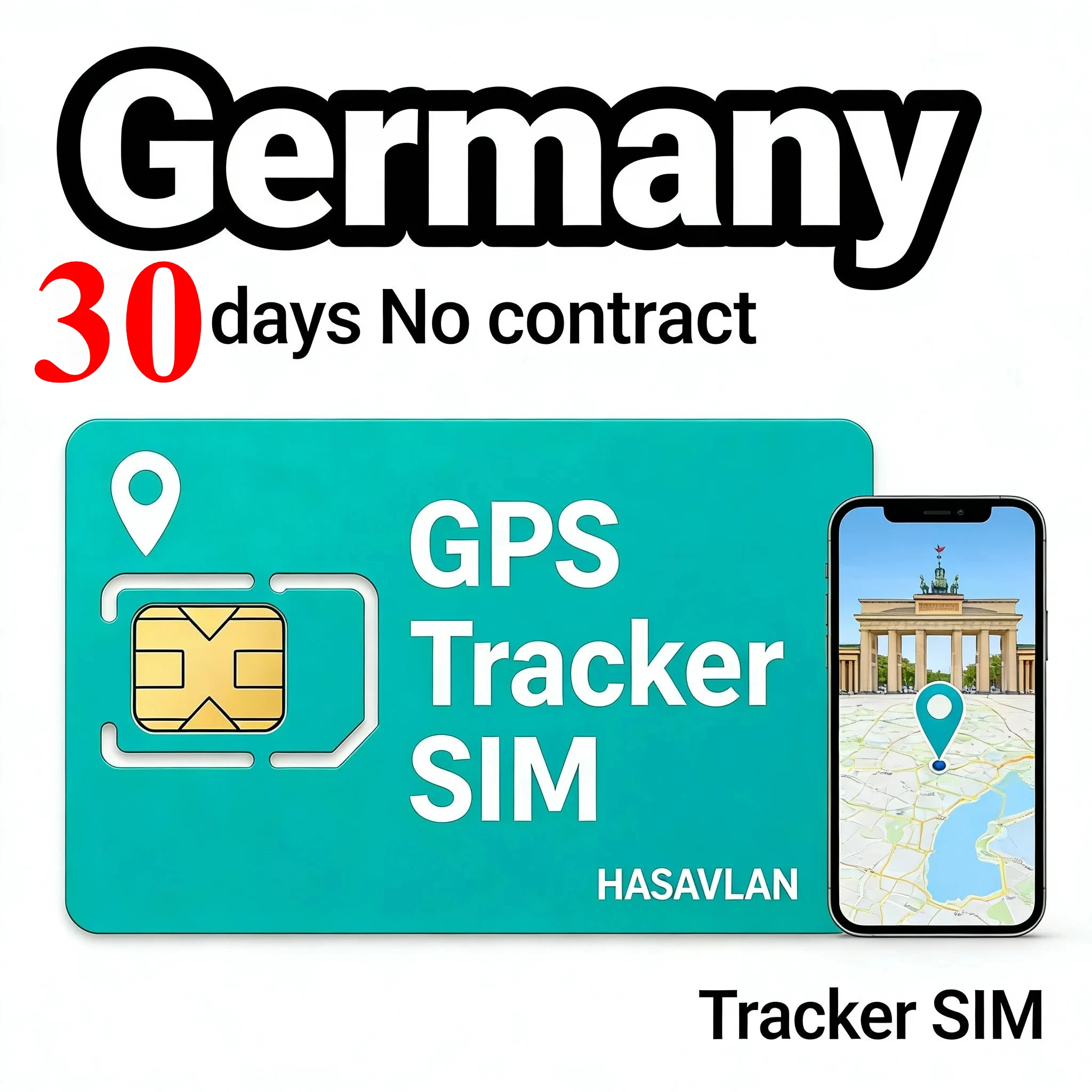 4G SIM Card Tracker for TK915 S20, Standard/Micro/Nano 2G/3G/4G Cat1 LTE, No Contract 30MB/30 Days, ZOVAGOLO GERMANY