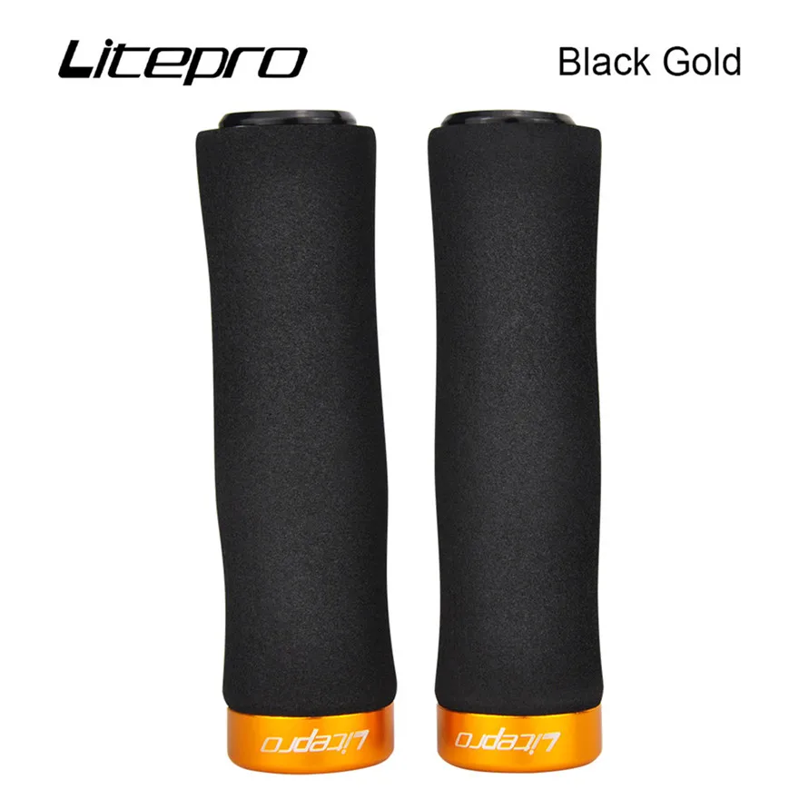 Litepro Ultra-light Single Side Locking Sponge Handgrip MTB Mountain Bike Folding Bicycle Handle Grips Handlebar 74g