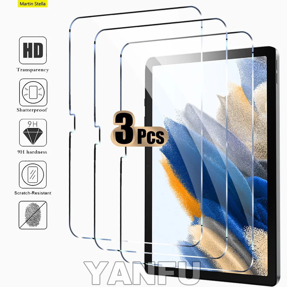 9H Screen Protector Tempered Glass for Samsung Galaxy Tab S6 Lite S7 Fe S9 Plus S8 A8 A9 Plus S9 Fe Hd 9H Tablet Film