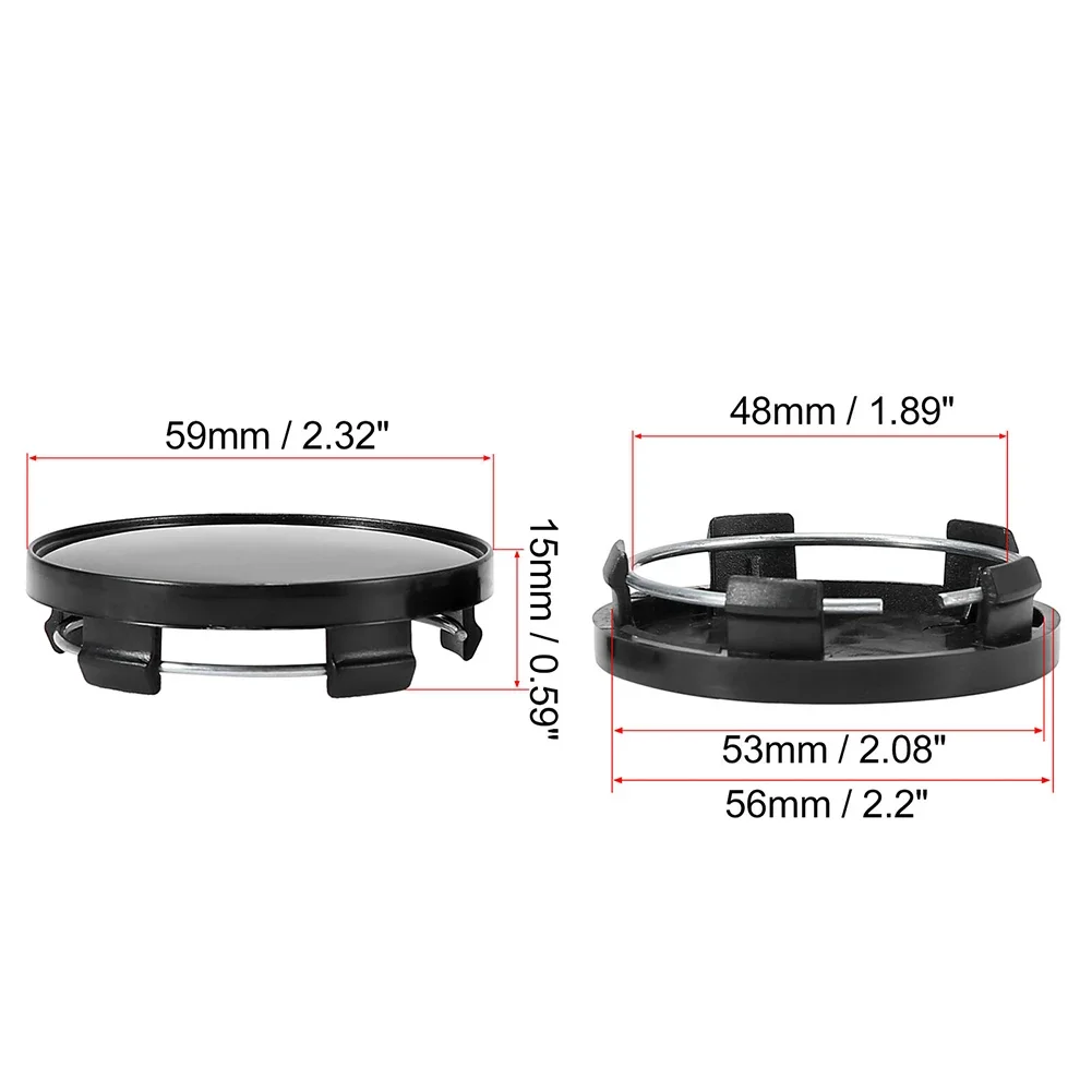 Cover Car Wheel Center Cap Tyre Center Hub Cap Wheel For Parts 4pcs ABS Plastic Accessories Auto Black Fittings