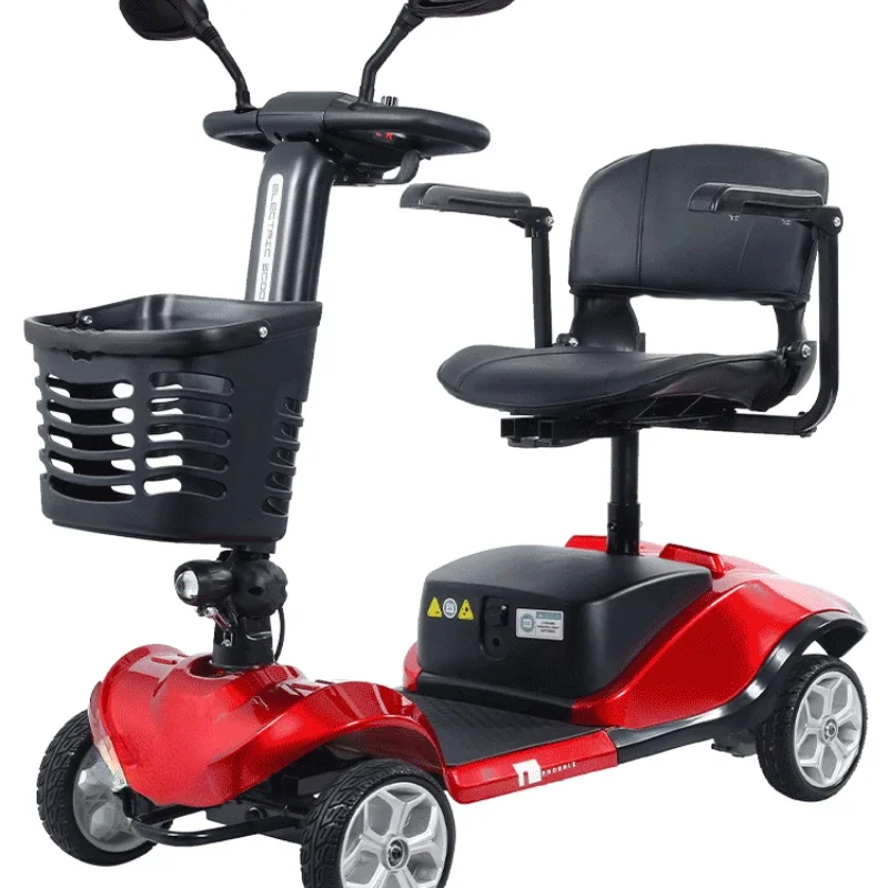 Hot sales Elderly scooter four-wheel electric disabled household double moped elderly children folding battery car.