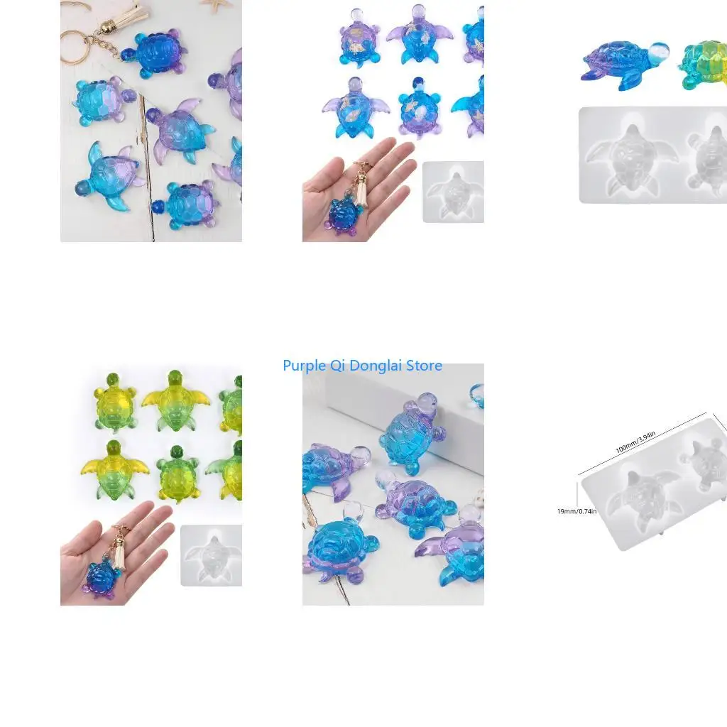 L21E Tear Resistant Turtles Mold Decorating Silicone Moulds Silicone Texture Suitable for Art Projects and Shelf Displays