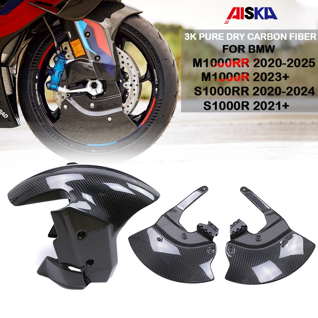 Motorcycle Accessories Front Fender Caliper Radiator Pure Dry Carbon Fiber For BMW M1000R M1000RR S1000RR S1000R 2023 2024 2025