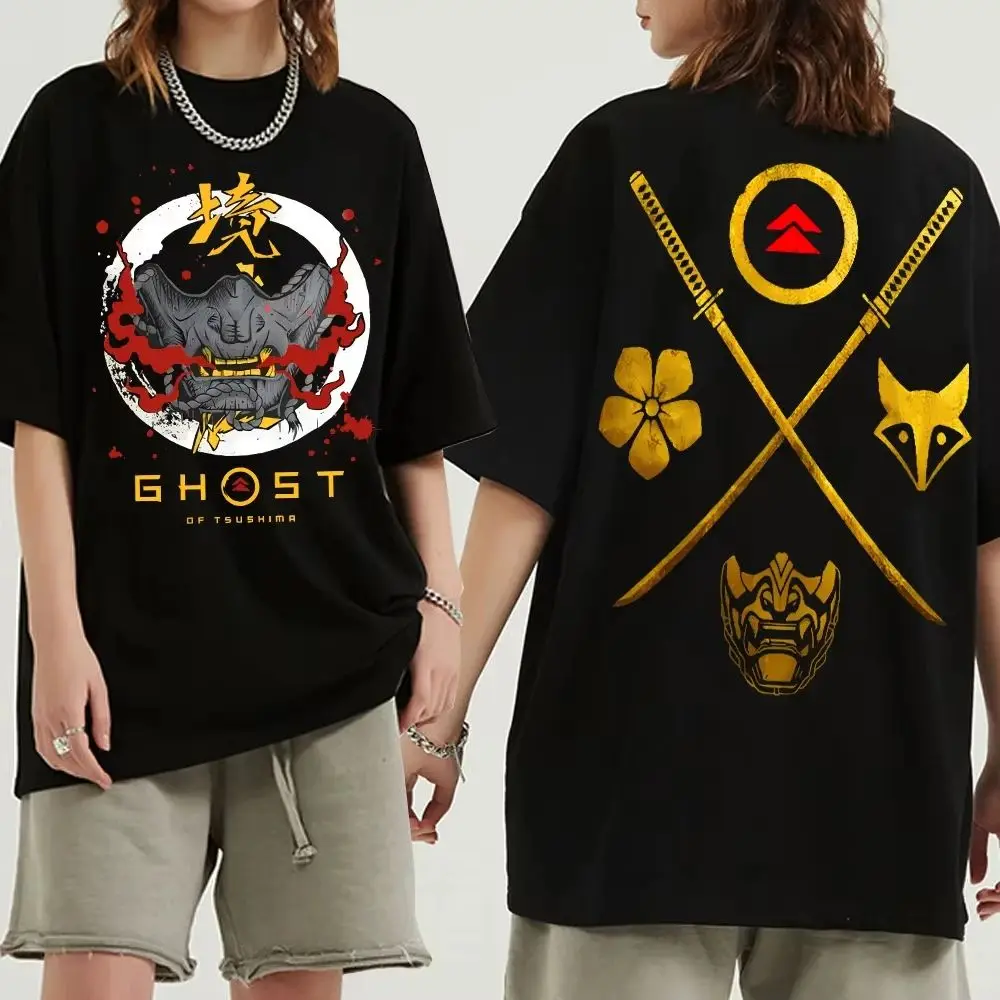 Camiseta gráfica Y2K TOPS Ghost of Yotei, camiseta de juego, Camiseta de algodón con estampado deportivo de moda de verano, ropa para niños, camiseta Unisex