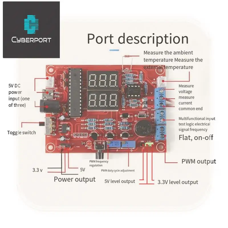 Signal Generator Multifunctional Instrument Making DIY Electronic Kit Current Temperature Detection Soldering Exercise Durable