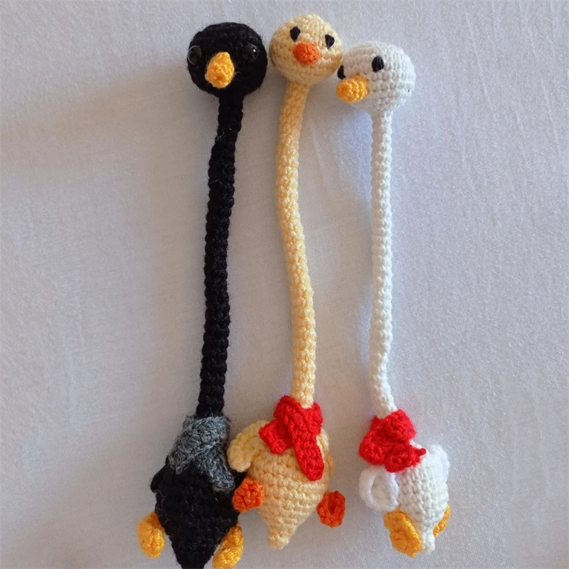 Handmade crocheted Long-necked goose Funny bag pendant Fashion charming Cute Key pendant For women Girls Creative gifts pendant