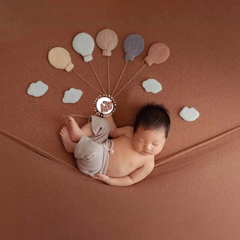 5Pcs/10 Pcs Baby Wool Felt Balloon Decorations Newborn Photography Props Accessories DIY Handmade Dropshipping