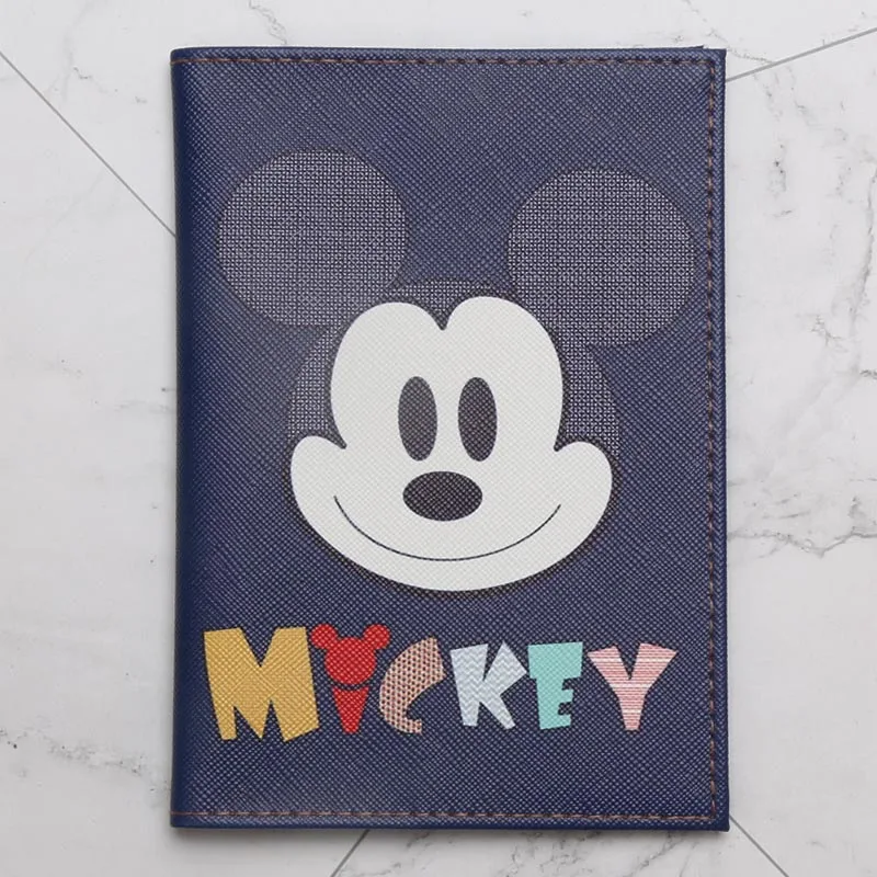 Cartoon Travel Accessories Disney Mickey Princess Passport Holder PU Leather Women Travel Passport Cover Case Card ID Holders