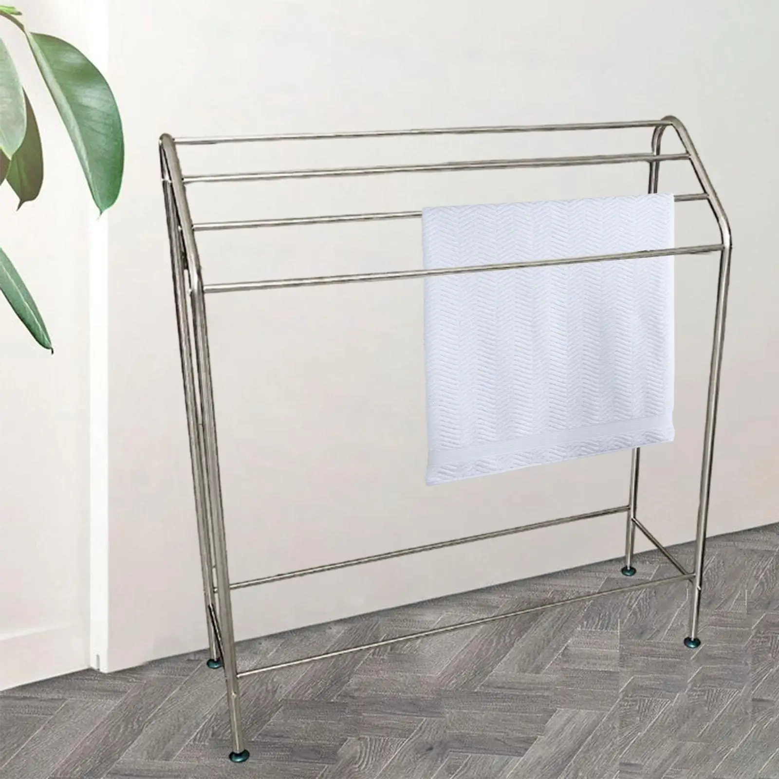 

Floor Towel Rack Multifunctional Bathroom Storage Shelf Sturdy Blanket Display Rack for Hotel Closet Laundry Room Home Household