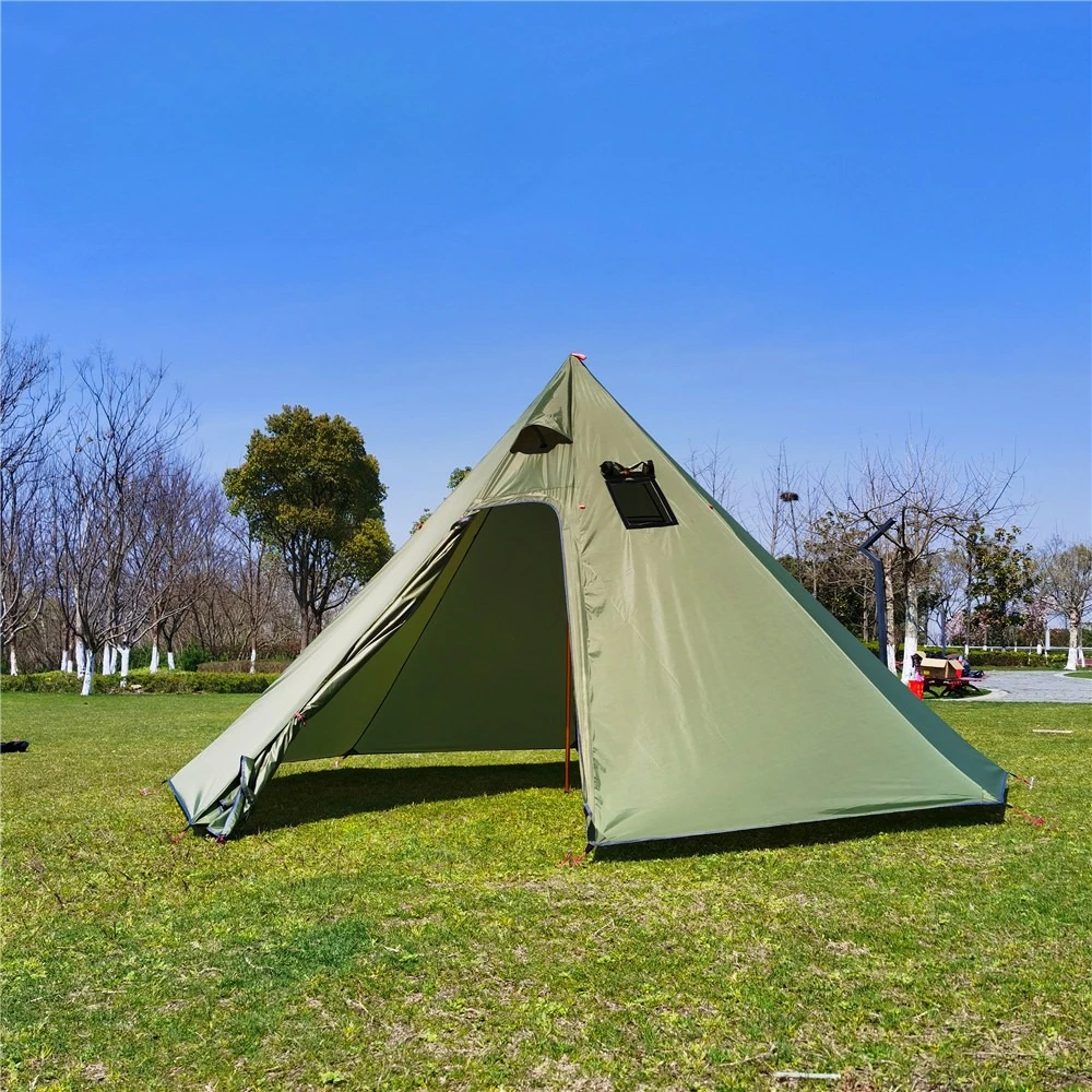 Tingxue 400 Octagonal Hornfield Camping Chimney Firewood Stove Great Pyramid Hot Tent