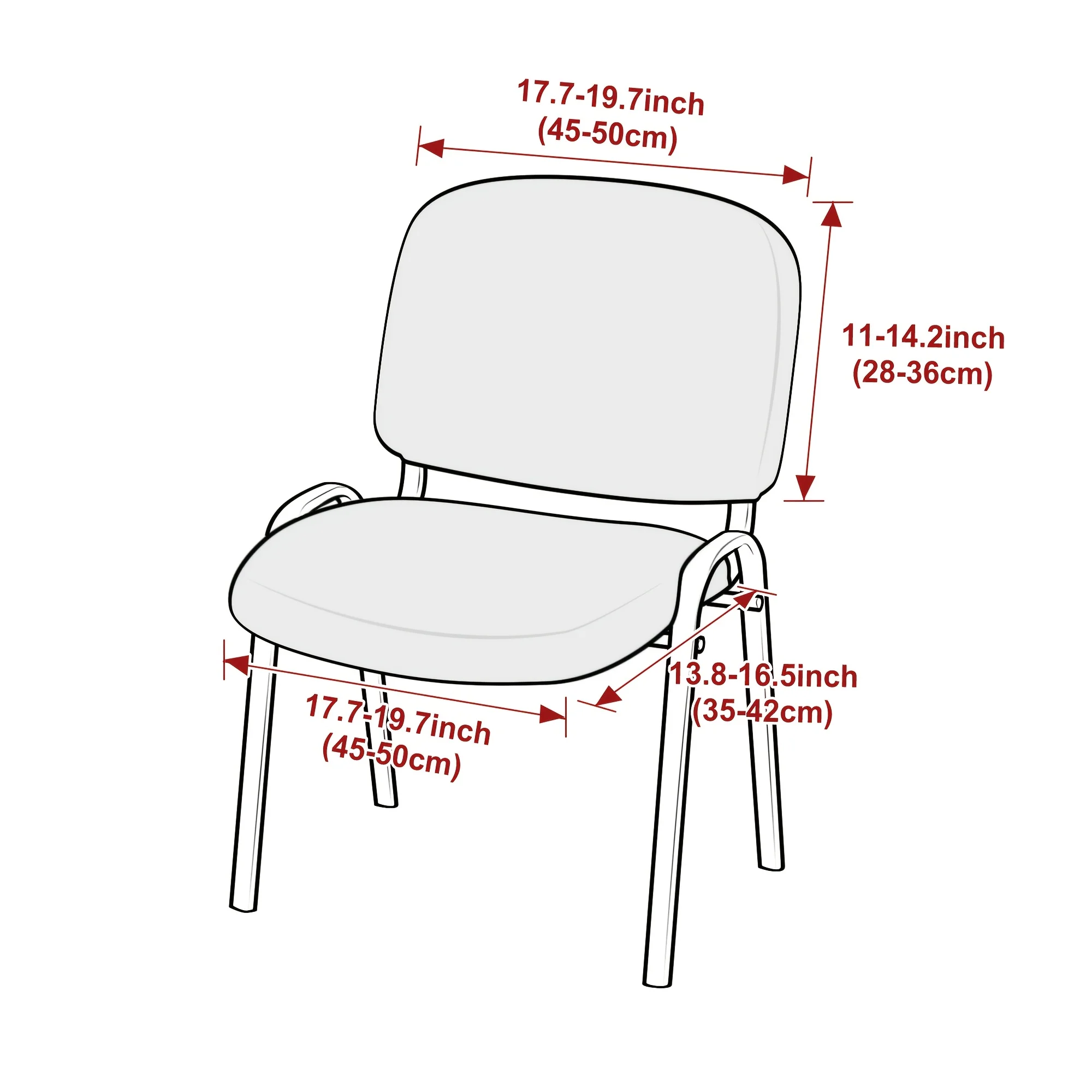 1pc Stretch Corn Grain Jacquard Large Separate Chair Cover, Chair Protector for Home, Hotel