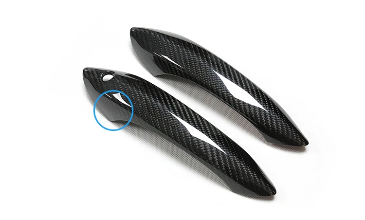 2PCS Carbon Fiber Car Exterior Handle Cover Trim Pull Handknob Case Cap For BMW F06 F12 F13 2 Door 2010-2013