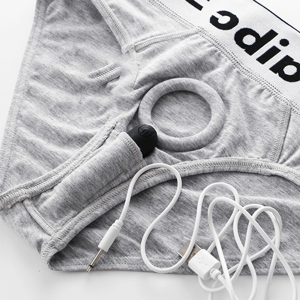 Men's Sexy Front Open Hole Underwear Cotton Underwear Bikini Elastic Briefs Gay Pouch Panties Breathable Seamless Lingerie