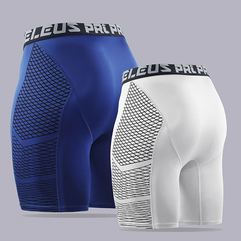 Fitness pants men's professional shorts men's summer tight running elastic basketball football leggings training five-point