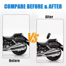 Motorcycle Front Driver PU Leather Rider Black Backrest Cushion Back Pad For Honda Shadow VT 400 VT750 1997-2003 1998 1999 2000