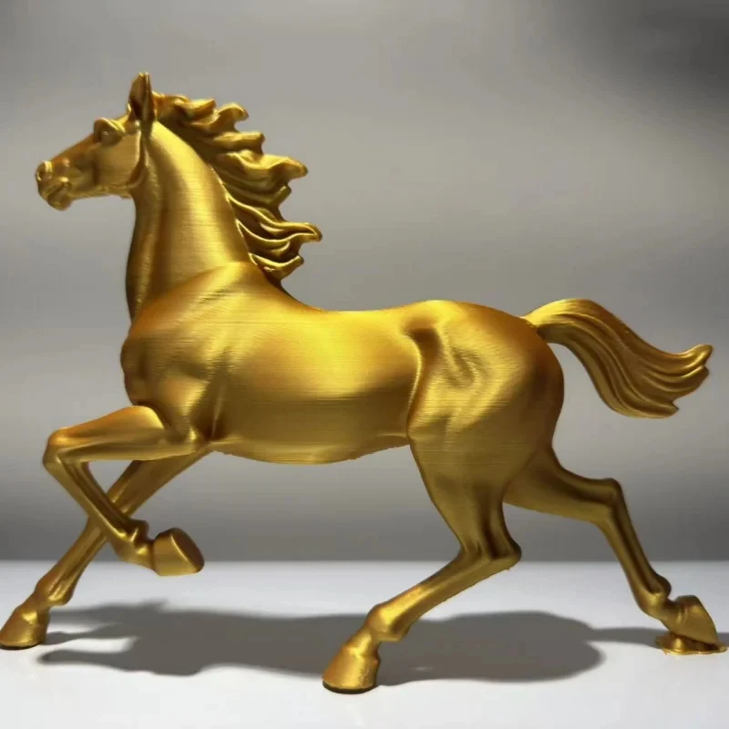 

Golden Running Horse Statue, Luxury Deco Family Desktop Decorative Piece