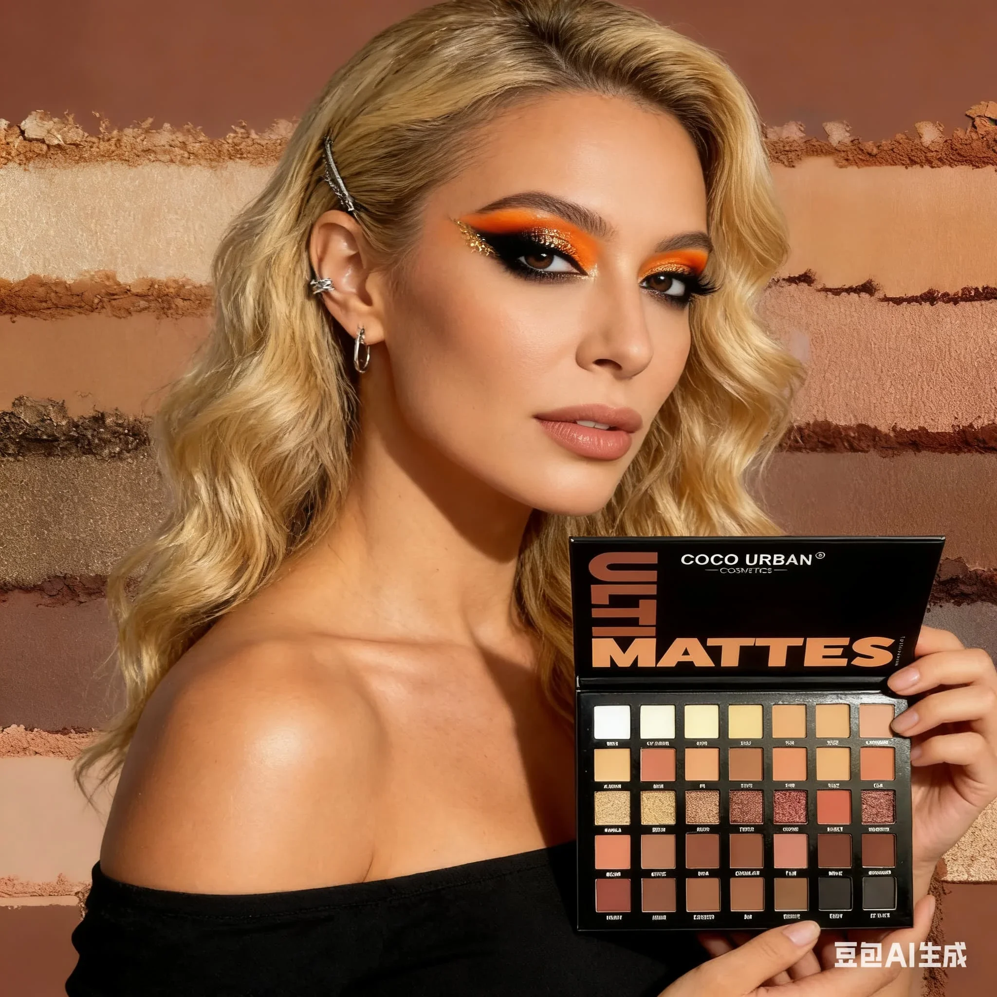 코코 어반 35색 아이섀도우 팔레트 쉬머 매트 글리터 메이크업 키트 무대 코스프레 아티스트용