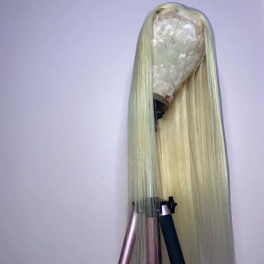 200% 34 дюйма 613 медовый блондин цвет прямые 13x4 HD прозрачные кружевные фронтальные парики бразильские предварительно выщипанные с волосами ребенка