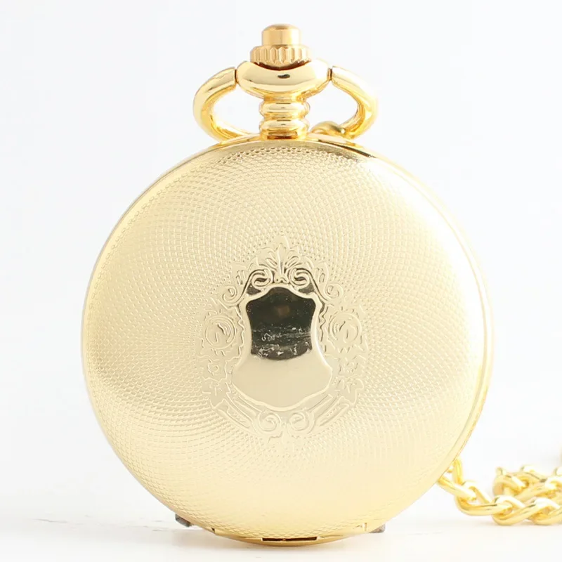 Luxury Gold Personalised Pocket Watch Fob Chain Pendant Unisex Vintage Charm Pocket&Fob Watches