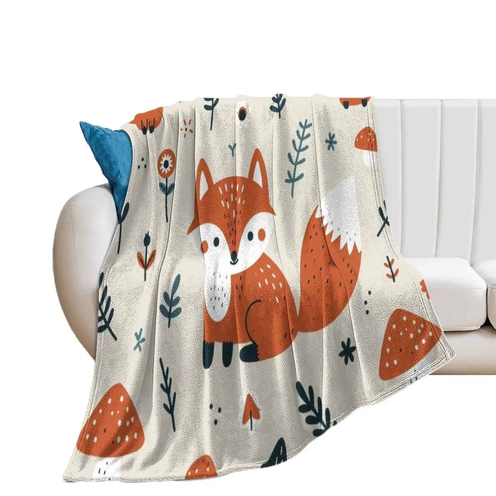 

Fox Woodland Wonders Throw Blanket Hairy Picnic Comforter Blankets