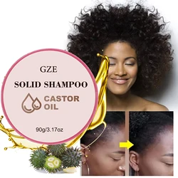 GZE Castor Oil Nourishing Shampoo Bar | Bottle-free Eco-friendly | Shampoo Hydrates & Moisturizes Dull and Dry Hair