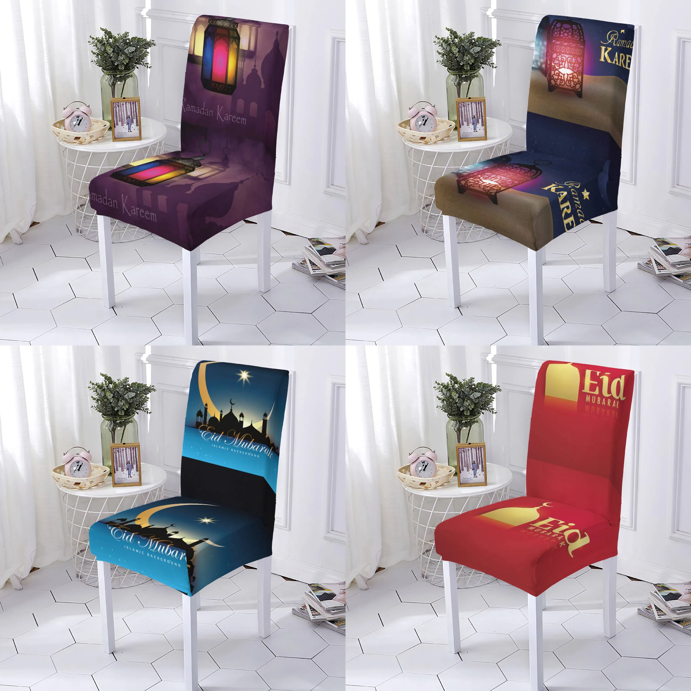 

Festival Ramadan Style Chair Covers Dining Room For Armchairs Ethnic Ramadan Pattern Chairs Case Home Chairs Cover Stuhlbezug