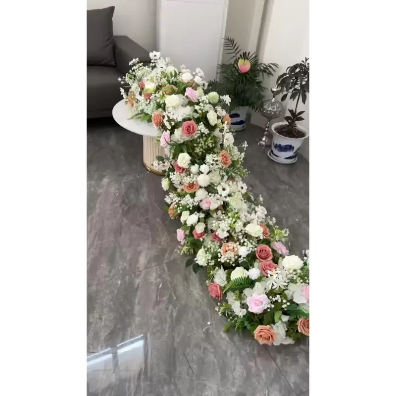 Elegant Artificial Flower Wall Panel for Wedding Ceremony Backdrop Decoration Romantic Floral Arrangement Photo Booth Props