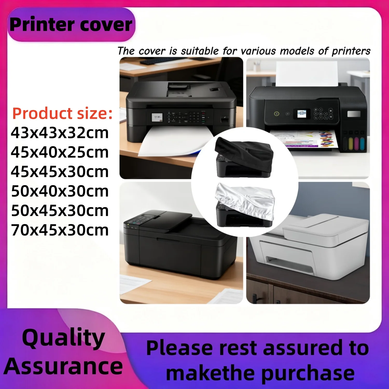 Multi-size Printer Universal Protective Cover 3D Printer Cover Labor Office Chair Tablecloth Storage Bag