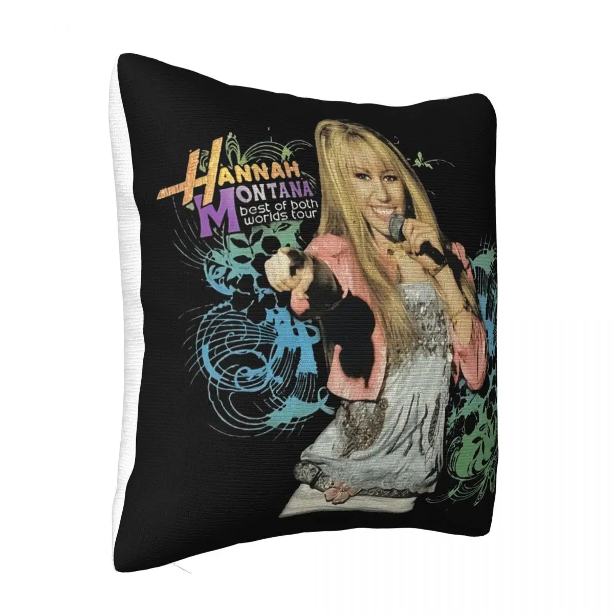 Hannah Montana Miley Cyrus Best Of Both Worlds Tour Case Vintage 00S Small Women Men Boy Dj 2021 Latest Funny Pillow Case