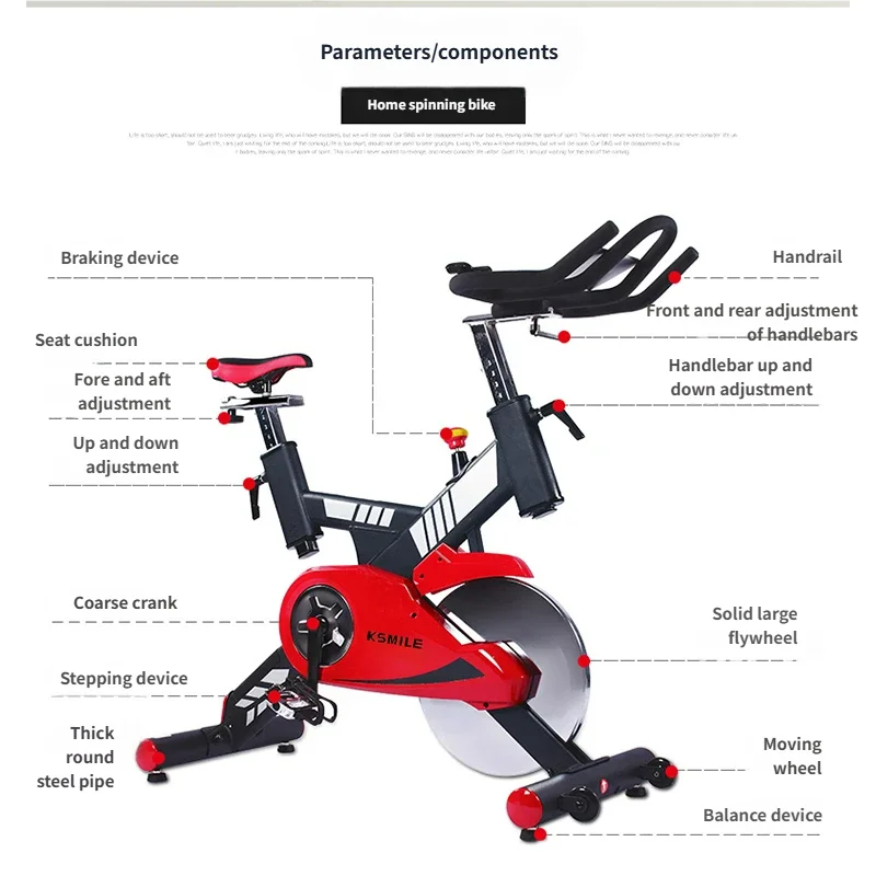 K8923-2 High-end High Quality Eco-Friendly Multifunction Gym Exercise Bike Indoor Mini Spinning Flywheel Iron Frame Magnetic
