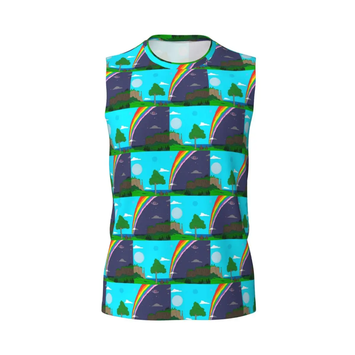 Big Lez Wake Up Men Printed Sleeveless T-shirt Casual Hip Hop Street Style Beach Holiday Tank Tops
