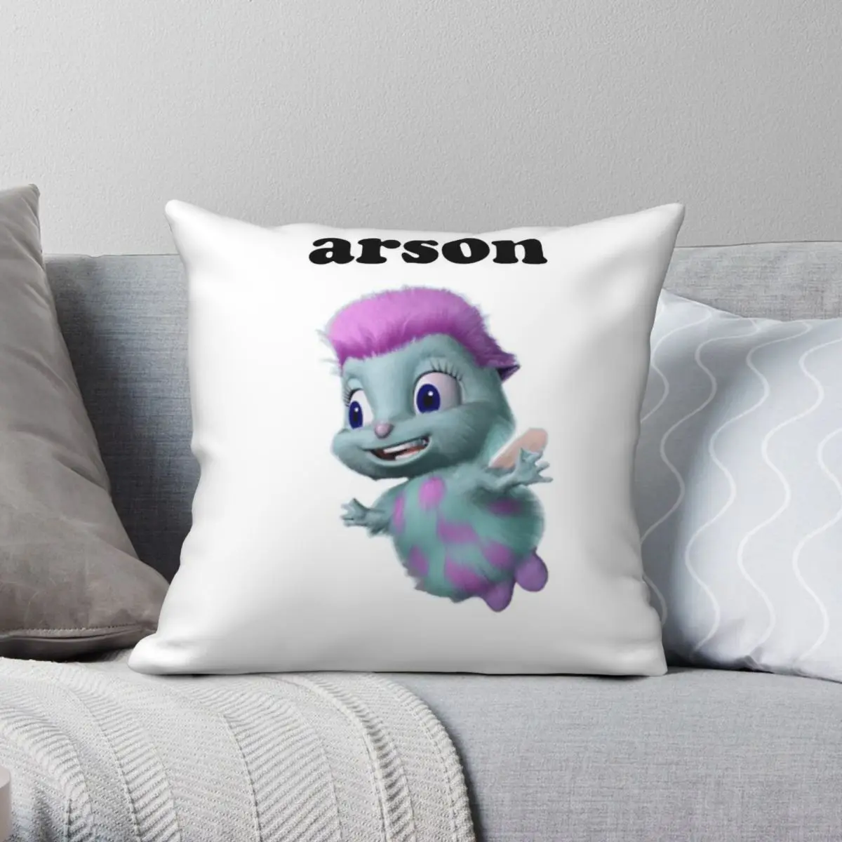 

Bibble Arson Meme Square Pillowcase Polyester Linen Velvet Printed Zip Decor Pillow Case Home Cushion Cover 18"