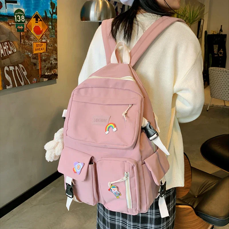 TRAVEASY Brand High Quality Female Backpacks School Fashion Women Backpack Bag Teenage Girls Boys Travel Double Shoulder Bags