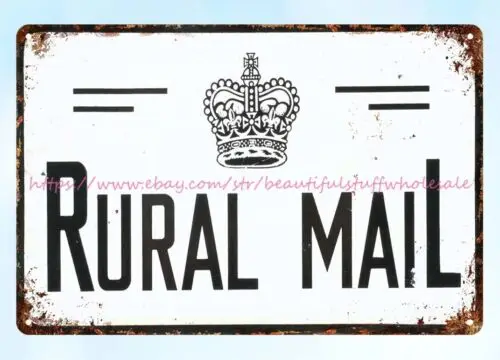 1950s Rural Mail metal tin sign plaque price