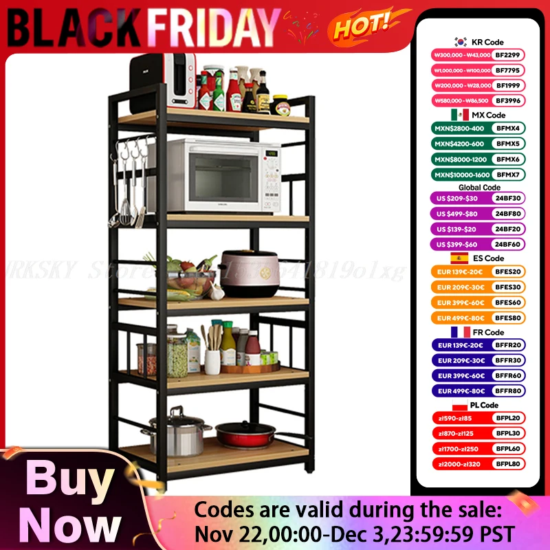 Kitchen Furniture Shelves Floor Organizers Storage Shelf Kitchen Storage And Organization Rack Household Microwave Oven Rack