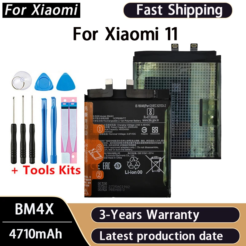 2026 Years Original Battery For Xiaomi Mi 8 9 10 11 11i 11T Ultra SE Lite 5G Pro Batteries BM4N BM4X BM4Y BP42 BM55 BM58 BM59