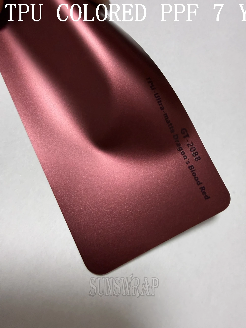 Super Matte Dragon Blood Red TPU PPF Car Wrap - Self-Healing Paint Protection Film for Sports Car/Sedan 5x52ft/roll