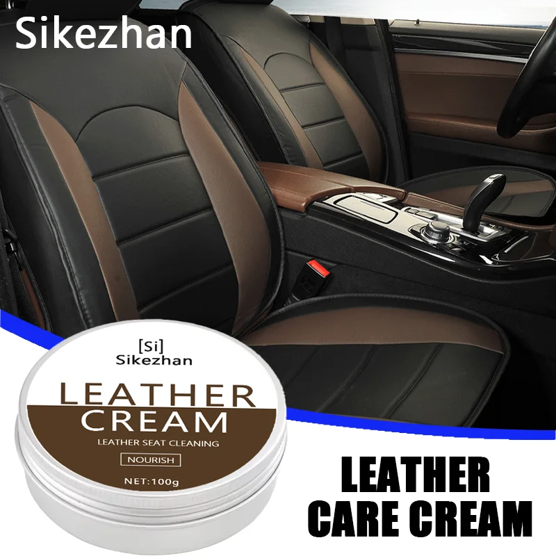 Car Leather Seat Cleaning Cream – Leather Conditioner, Nourishing Care for Auto Interiors and Furniture Chairs