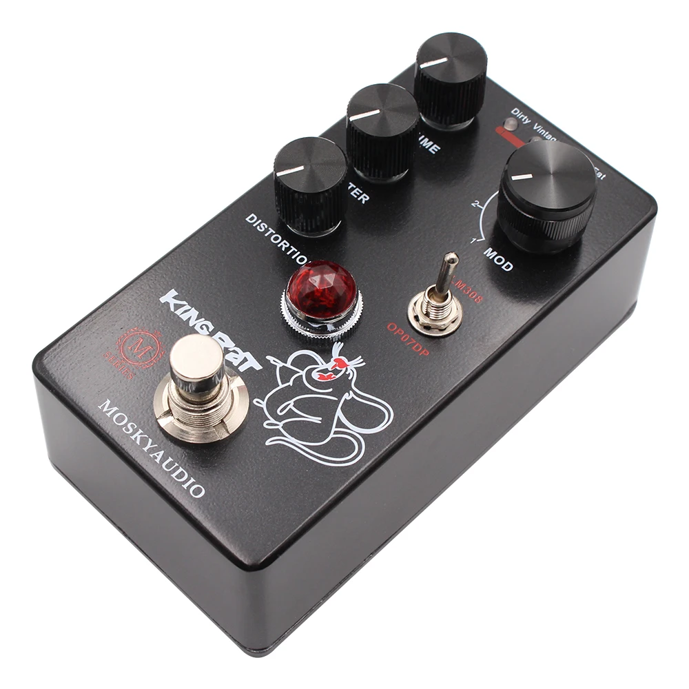 Mosky King Rat Gitaar Effecten Fazzy Distortion Elektrische Gitaar Effecten 4 Selector Knoppen Voor Gitaar Bas Achterstallige Accessoires