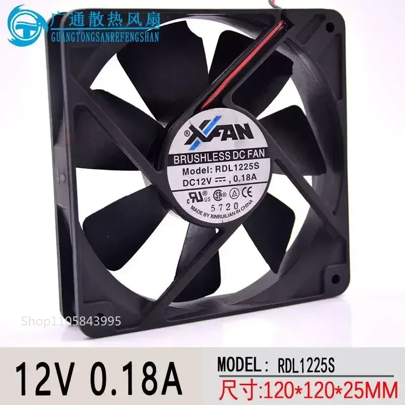 for Xinruilian RDL1225S 12025 12V 0.18A 12CM Ultra-quiet Chassis Power Supply Special Fan