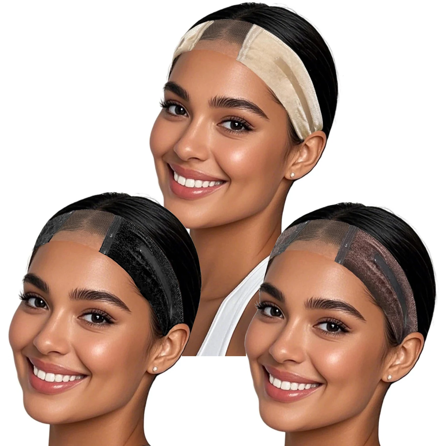 

Lace Wig Grip Non-slip Soft Velvet Women Wig Grips Headband Women Velvet Wig Accessories Grip Scarf Headband Adjustable